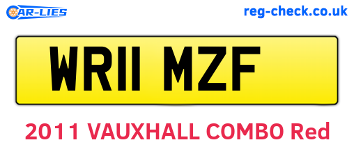 WR11MZF are the vehicle registration plates.
