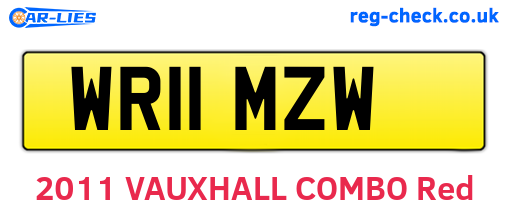 WR11MZW are the vehicle registration plates.