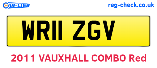 WR11ZGV are the vehicle registration plates.