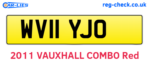 WV11YJO are the vehicle registration plates.