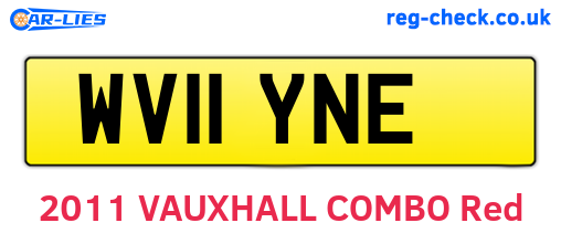 WV11YNE are the vehicle registration plates.