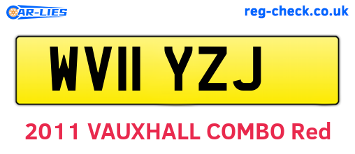 WV11YZJ are the vehicle registration plates.