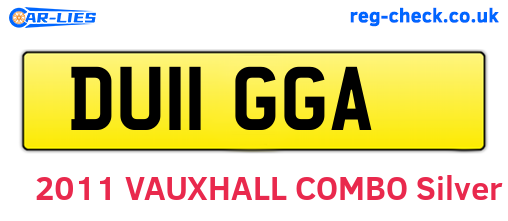 DU11GGA are the vehicle registration plates.