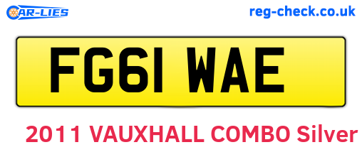 FG61WAE are the vehicle registration plates.