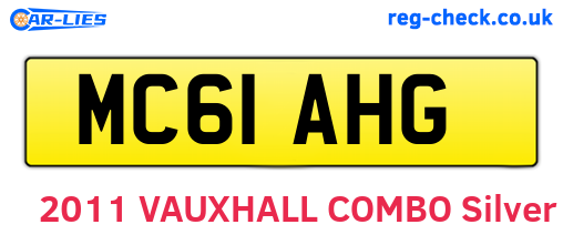 MC61AHG are the vehicle registration plates.