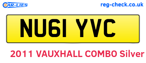 NU61YVC are the vehicle registration plates.