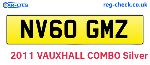 NV60GMZ are the vehicle registration plates.