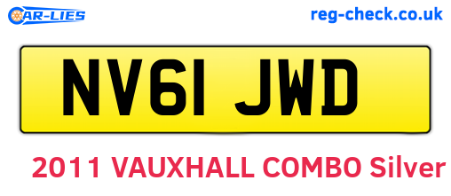 NV61JWD are the vehicle registration plates.