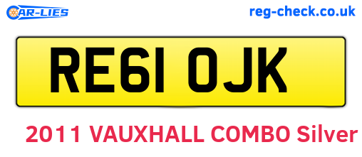RE61OJK are the vehicle registration plates.