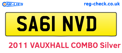 SA61NVD are the vehicle registration plates.
