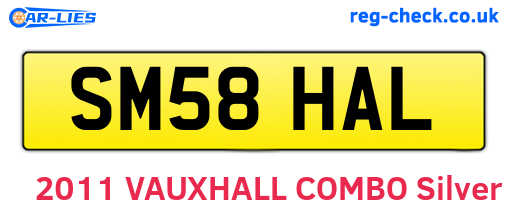 SM58HAL are the vehicle registration plates.