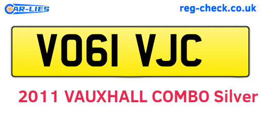 VO61VJC are the vehicle registration plates.