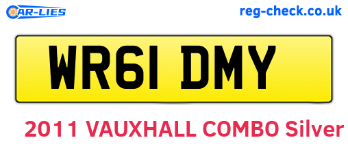 WR61DMY are the vehicle registration plates.