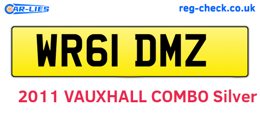 WR61DMZ are the vehicle registration plates.