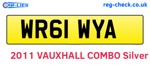 WR61WYA are the vehicle registration plates.