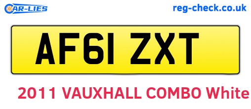 AF61ZXT are the vehicle registration plates.