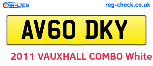 AV60DKY are the vehicle registration plates.