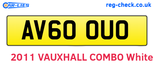 AV60OUO are the vehicle registration plates.