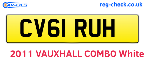 CV61RUH are the vehicle registration plates.