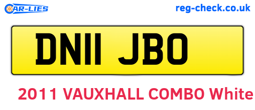 DN11JBO are the vehicle registration plates.