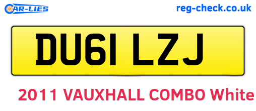DU61LZJ are the vehicle registration plates.
