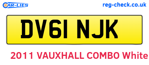 DV61NJK are the vehicle registration plates.