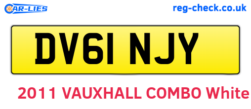 DV61NJY are the vehicle registration plates.