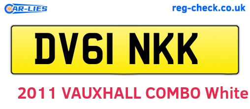 DV61NKK are the vehicle registration plates.