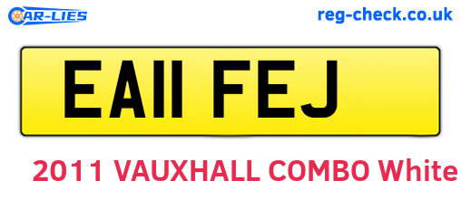 EA11FEJ are the vehicle registration plates.