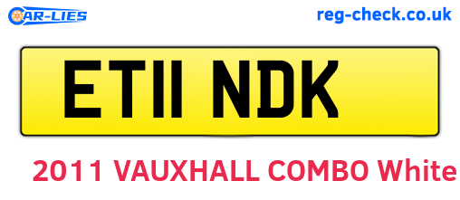 ET11NDK are the vehicle registration plates.