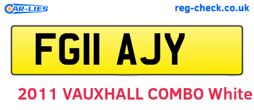 FG11AJY are the vehicle registration plates.