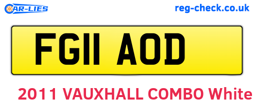 FG11AOD are the vehicle registration plates.