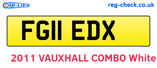 FG11EDX are the vehicle registration plates.