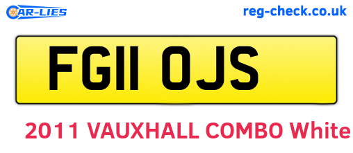 FG11OJS are the vehicle registration plates.