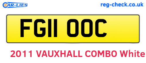 FG11OOC are the vehicle registration plates.