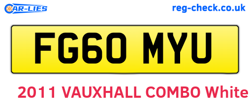 FG60MYU are the vehicle registration plates.