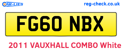 FG60NBX are the vehicle registration plates.
