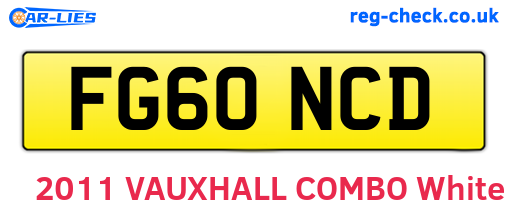 FG60NCD are the vehicle registration plates.