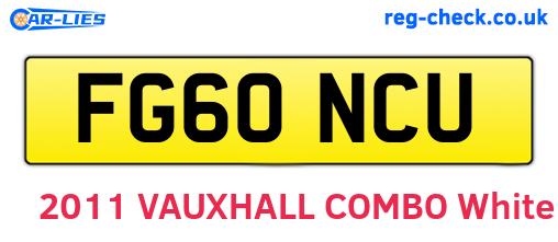 FG60NCU are the vehicle registration plates.