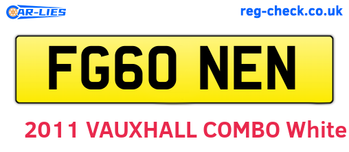 FG60NEN are the vehicle registration plates.