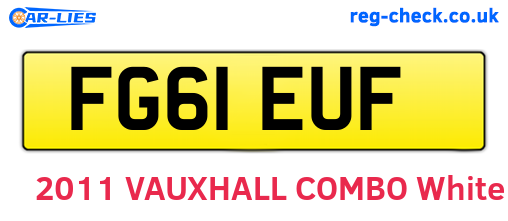FG61EUF are the vehicle registration plates.