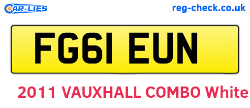 FG61EUN are the vehicle registration plates.