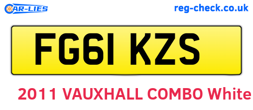 FG61KZS are the vehicle registration plates.