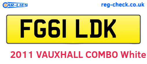 FG61LDK are the vehicle registration plates.