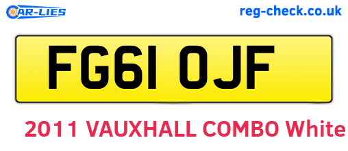 FG61OJF are the vehicle registration plates.