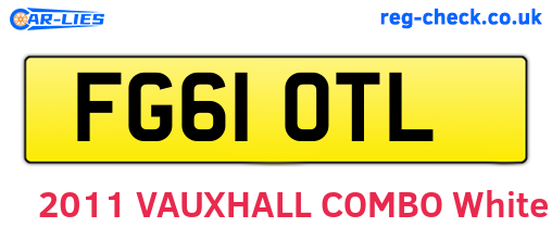 FG61OTL are the vehicle registration plates.