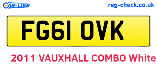 FG61OVK are the vehicle registration plates.