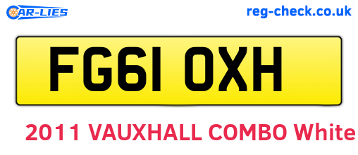 FG61OXH are the vehicle registration plates.