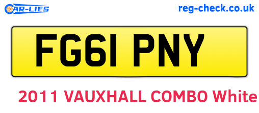 FG61PNY are the vehicle registration plates.
