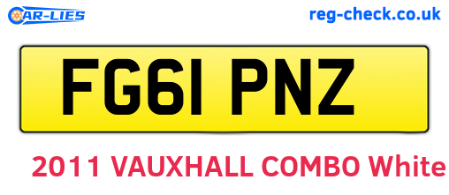 FG61PNZ are the vehicle registration plates.